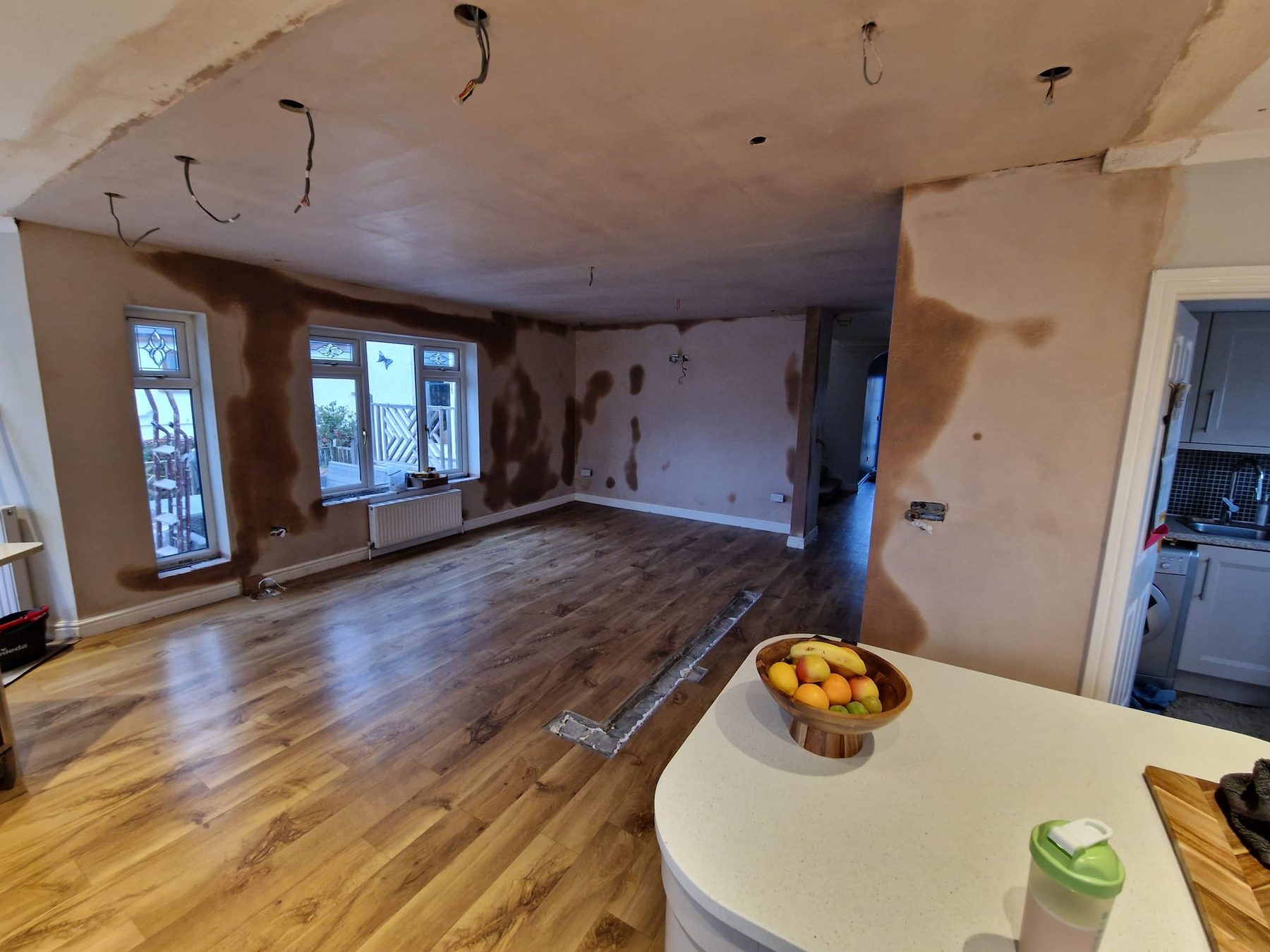 A renovation part way through